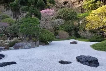 Zen sand and rock garden