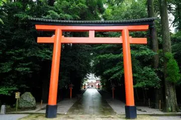 Kirishima Jingu in the back of the torii