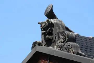 Roofs with demon motifs are said to protect buildings from fire and harsh weather