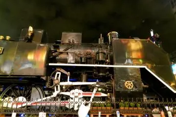 This steam engine seemed strangely out of place
