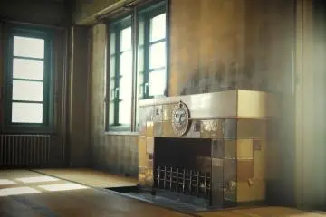 Original fireplace before it was remodeled