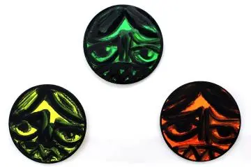 Grot Face - Yellow, Green, Orange