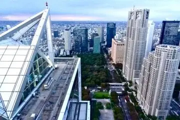 Immediate view of Tokyo as soon as you step out of the elevator onto the 52nd Floor