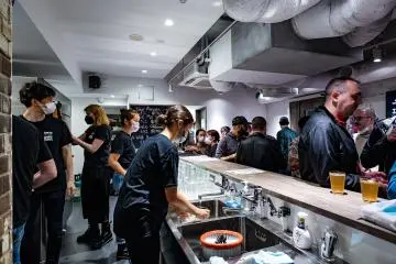 The bar area
