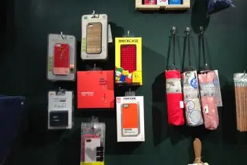 iPhone cases on display