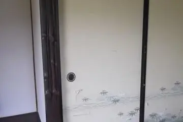 Pretty design adorns the doors
