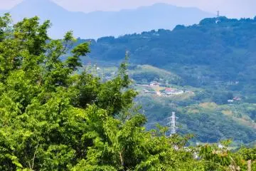 Mt Fuji is way off in the clouds