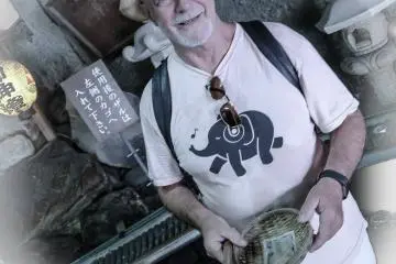The author hoping for good luck