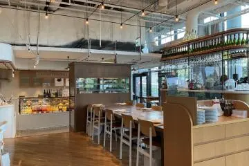 Bright airy interior of Eataly's Harajuku branch