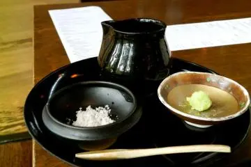 Even the condiments are beautifully presented.