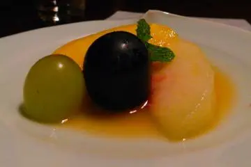 Fresh fruit for dessert.