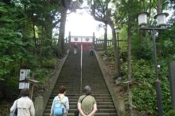 Stone steps to get to the Toshogu Shrine