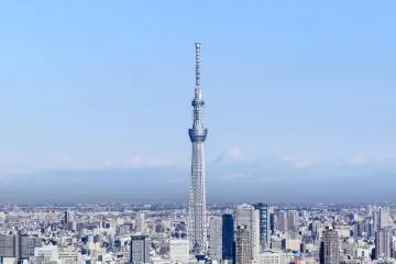 Tokyo Skytree towering above the city