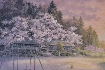 Traditional wooden school building (Photo: Yoshihiro Tanamachi)