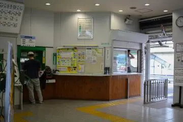 Loket tiket dekat dengan gerbang stasiun