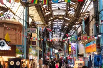 shopping area side street 