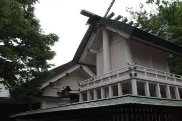 The buildings are a distinctive white, with a distinctive architectural style