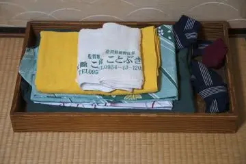 <p>ผ้าเช็ดตัวพร้อมยูกาตะ</p>