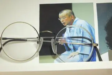 A famous comedian and Rakugo entertainer's glasses from Sabae