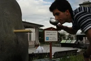 Free water to drink at the fountain