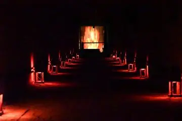Universe of Fire Particles in a Decaying Underground Passage