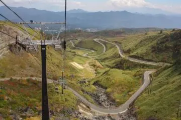 Goodbye Kusatsu Onsen, goodbye Sessho Kawara, goodbye snaky mountain road. Hello Mt Shirane!