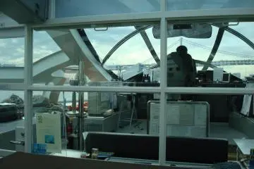 Looking into Himiko's control room.