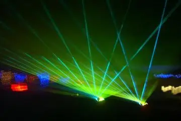 laser show on Saturday night