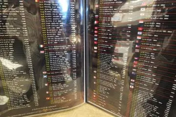 Some of the beers on offer