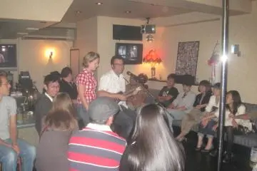 Rue playing at Open Mic Night