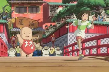 Sen on the red bridge (Photo: Studio Ghibli)