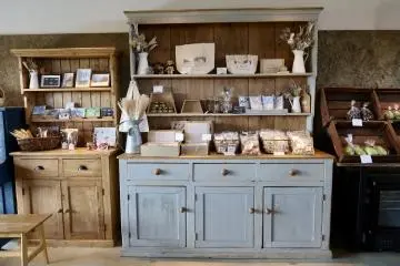 Farmhouse interior with souvenirs