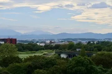 Mt. Fuji behind the clouds