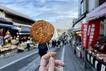 Crunchy senbei (rice cracker)