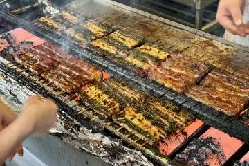 Freshly grilled unagi