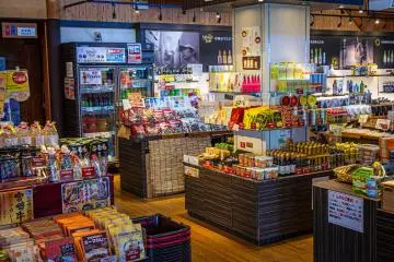 The roadside station at Kitagawa Hayuma has multiple rooms of souvenirs from Nobeoka