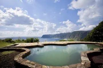 A bath with a view of paradise