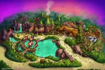 Panoramic view of Peter Pan’s Never Land (Daytime)