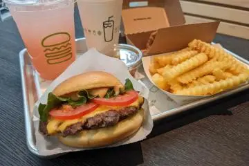 The Shack Burger and fries