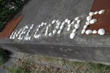 Find personal touches like this seashell welcome everywhere you look