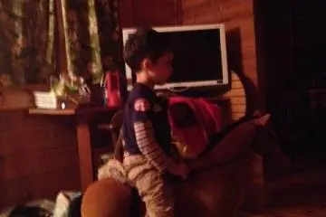 A horseback ride before bedtime