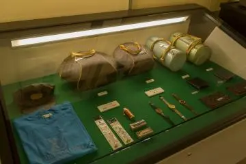 This exhibition displayed confiscated Yazuka goods at the Metropolitan Police Museum at Kyobashi