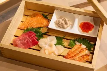 Ingredients to be placed with the rice for sushi