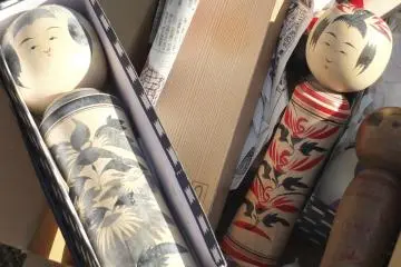 Two beautiful wooden dolls