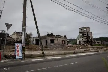 Wajima’s Asaichi Street after being destroyed by fire.