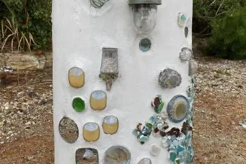 It's fun to spot the little instillations on the bike ride around the island
