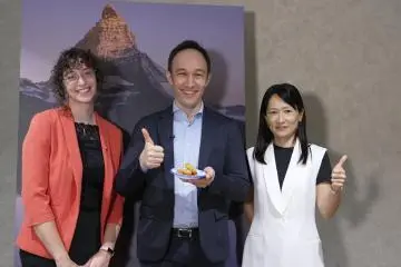 Swiss embassy staff with malakoffs