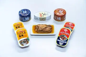 Gamme des produits les plus appréciés de Tawara Kanzume, notamment Chosita Kabayaki Sanma