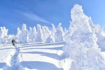 Monstres de neige sur le mont Moriyoshi