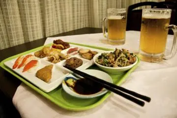 A selection of Japanese food from the buffet